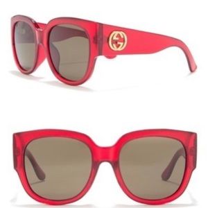 Red sparkle Gucci sunglasses